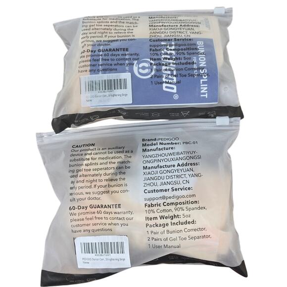 Pedigoo Bunion Corrector Beige 2 in each bag Bundle of 2 New In Package - Picture 3 of 3